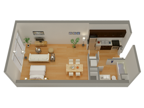 800J Lofts E21 Studio Apartment Sacramento CA